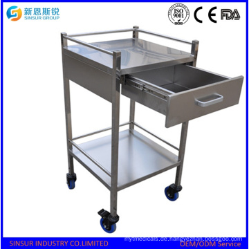 Best Selling China Edelstahl Krankenhaus Behandlung Medical Trolley